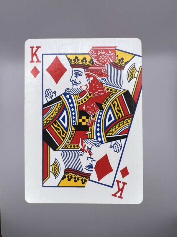 Ripped King Diamonds gaff card printed on Bicycle stock (Blue)