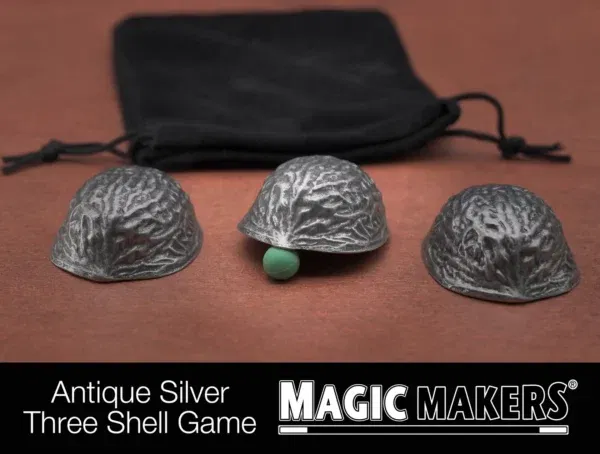 Antique Silver Three Shells Game - Image 4